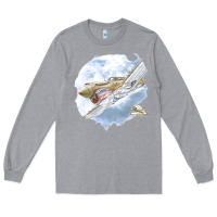 Heather Grey 40 flying tigers Long Sleeve Tee - artisFamous