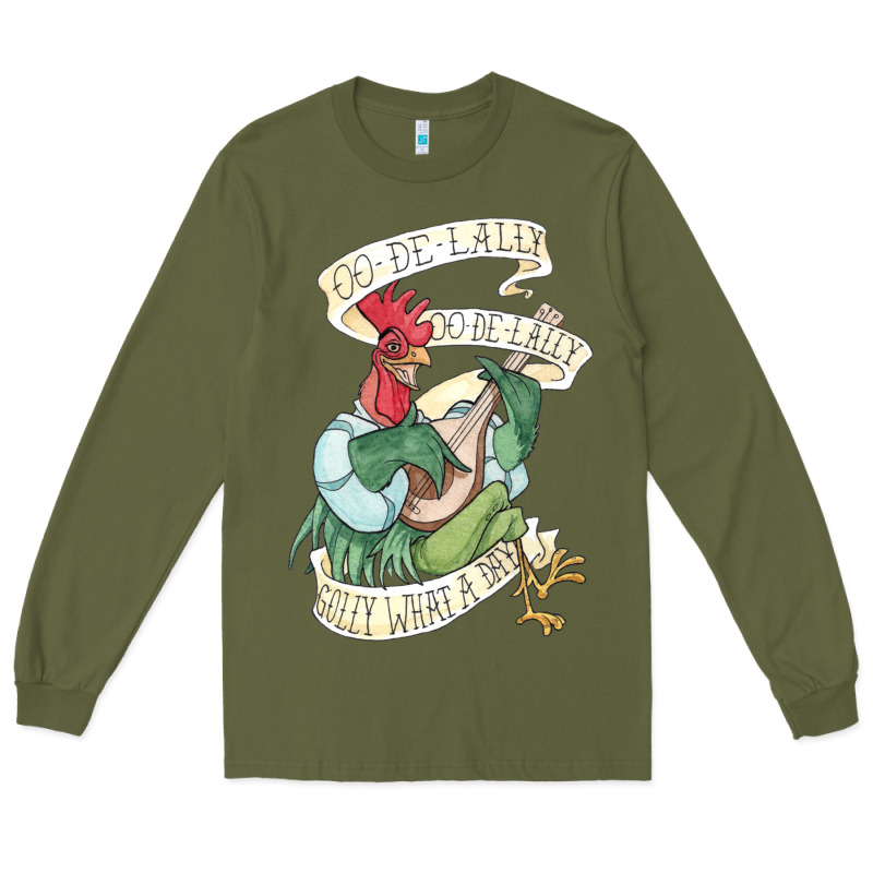 Alan A Dale Rooster  Oo De Lally Golly What A Day Tattoo Watercolor Pa Long Sleeve Tee by artisFamous | Teevron