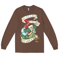 Chestnut alan a dale rooster  oo de lally golly what a day tattoo watercolor pa Long Sleeve Tee - artisFamous