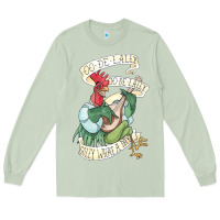 Matcha alan a dale rooster  oo de lally golly what a day tattoo watercolor pa Long Sleeve Tee - artisFamous