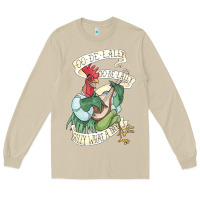 Mushroom alan a dale rooster  oo de lally golly what a day tattoo watercolor pa Long Sleeve Tee - artisFamous
