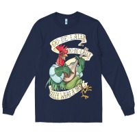 Navy alan a dale rooster  oo de lally golly what a day tattoo watercolor pa Long Sleeve Tee - artisFamous