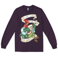 Plum alan a dale rooster  oo de lally golly what a day tattoo watercolor pa Long Sleeve Tee - artisFamous