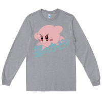 Heather Grey kirby kanji Long Sleeve Tee - artisFamous