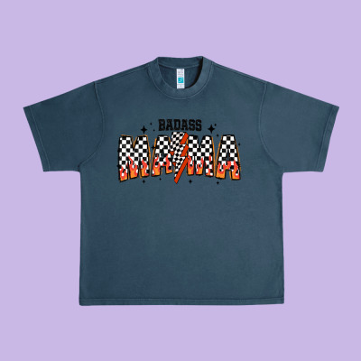 Baddas Mama Urban Heavy Tee Designed By Cowhidedigitalart