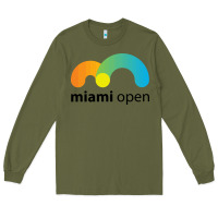 Army Green MIAMI OPEN Long Sleeve Tee - artisFamous