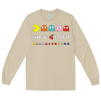Mushroom cool retro 80s pacman ghosts video games Long Sleeve Tee - artisFamous