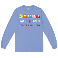 Colony Blue cool retro 80s pacman ghosts video games Long Sleeve Tee - artisFamous