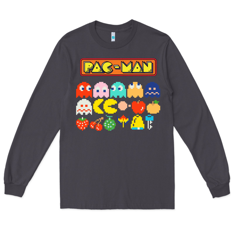80s Pacman Ghosts Video Games Long Sleeve Tee by artisFamous | Teevron