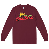 Burgundy del taco (retro) Long Sleeve Tee - artisFamous