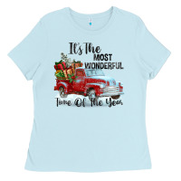 Baby Blue it's the most wonderful time of the year Ladies Tee - FaDigitalArtStudio