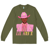Army Green lil nas x 2 Long Sleeve Tee - artisFamous