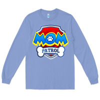 Colony Blue funny mom patrol  funny dog mom gift birthday party t shirt Long Sleeve Tee - artisFamous