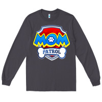 Smoke funny mom patrol  funny dog mom gift birthday party t shirt Long Sleeve Tee - artisFamous