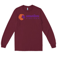 Burgundy hawaiian airlines Long Sleeve Tee - artisFamous