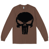 Chestnut the punisher skull black Long Sleeve Tee - artisFamous