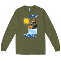 Army Green Just Chill Long Sleeve Tee - artisFamous