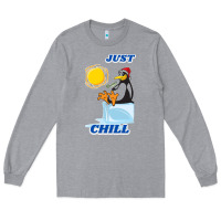 Heather Grey Just Chill Long Sleeve Tee - artisFamous