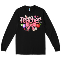 Black easter teacher Long Sleeve Tee - CowhideDigitalArt