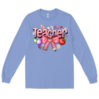 Colony Blue easter teacher Long Sleeve Tee - CowhideDigitalArt