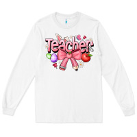 White easter teacher Long Sleeve Tee - CowhideDigitalArt