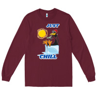 Burgundy Just Chill Long Sleeve Tee - artisFamous