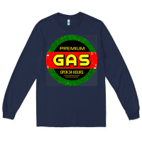 Navy GARAGE CAR GASOLINE Long Sleeve Tee - artisFamous