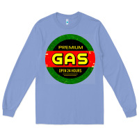 Colony Blue GARAGE CAR GASOLINE Long Sleeve Tee - artisFamous