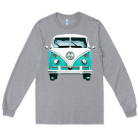 Heather Grey hippie surf van Long Sleeve Tee - artisFamous