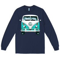 Navy hippie surf van Long Sleeve Tee - artisFamous