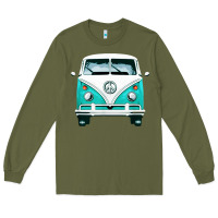 Army Green hippie surf van Long Sleeve Tee - artisFamous