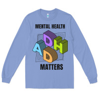 Colony Blue adhd mental health matters Long Sleeve Tee - artisFamous