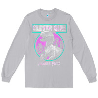 Moon Dust distressed teal raptor clever girl t shirt Long Sleeve Tee - artisFamous