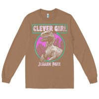 Toasted Coconut distressed teal raptor clever girl t shirt Long Sleeve Tee - artisFamous