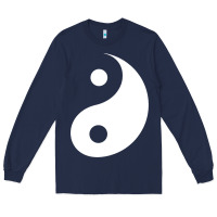Navy yin yang Long Sleeve Tee - artisFamous