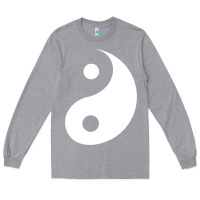 Heather Grey yin yang Long Sleeve Tee - artisFamous