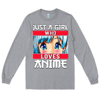 Heather Grey just a girl who loves anime japanese cute Long Sleeve Tee - artisFamous