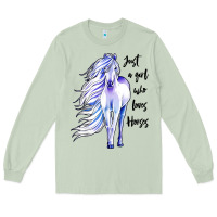 Matcha just a girl who loves horses Long Sleeve Tee - artisFamous