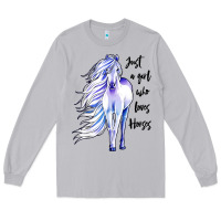 Moon Dust just a girl who loves horses Long Sleeve Tee - artisFamous