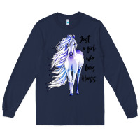 Navy just a girl who loves horses Long Sleeve Tee - artisFamous