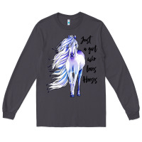 Smoke just a girl who loves horses Long Sleeve Tee - artisFamous