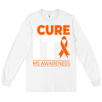 White just cure it ms multiple sclerosis awareness Long Sleeve Tee - artisFamous