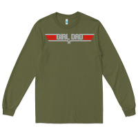 Army Green girl dad   daughter's father dad appreciation gift t shirt Long Sleeve Tee - artisFamous