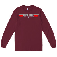 Burgundy girl dad   daughter's father dad appreciation gift t shirt Long Sleeve Tee - artisFamous