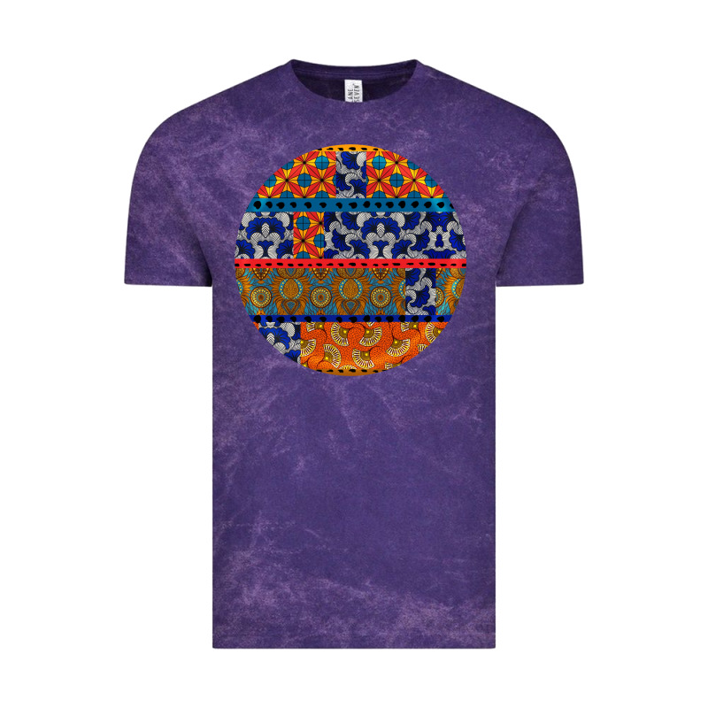 African Fabric Pattern Round Earrings Vintage Tee by BundleAndBundleShop | Teevron