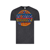 Vintage Black african fabric pattern round earrings Vintage Tee - BundleAndBundleShop