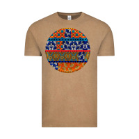 Vintage Coffee african fabric pattern round earrings Vintage Tee - BundleAndBundleShop