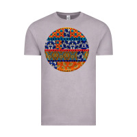 Vintage Zinc african fabric pattern round earrings Vintage Tee - BundleAndBundleShop