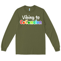 Army Green kids vibing to cocomelon Long Sleeve Tee - artisFamous