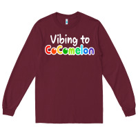 Burgundy kids vibing to cocomelon Long Sleeve Tee - artisFamous